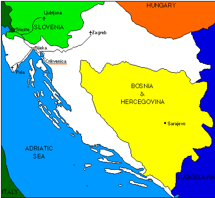 [Map of Croatia.]